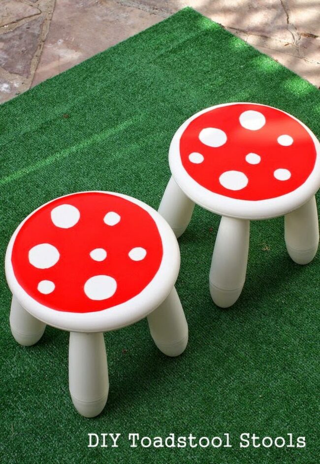 Red Dot Mushroom Stools