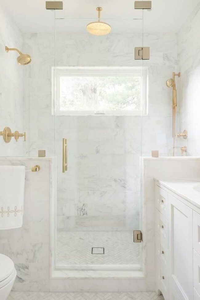 White Marble Gold Bathroom