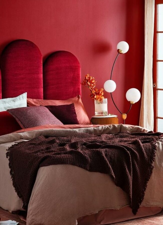 Red Bedroom Color Story