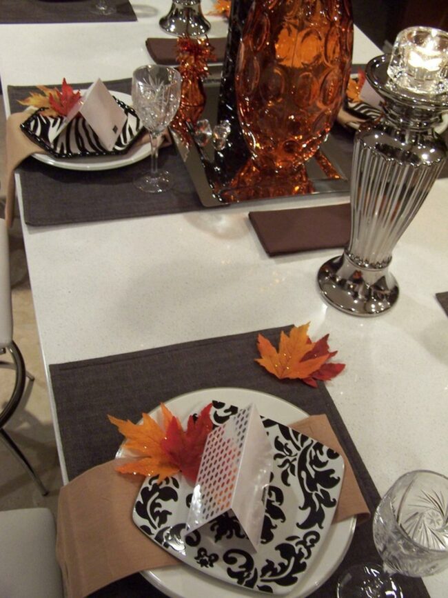 Autumn Leaves Table Setting