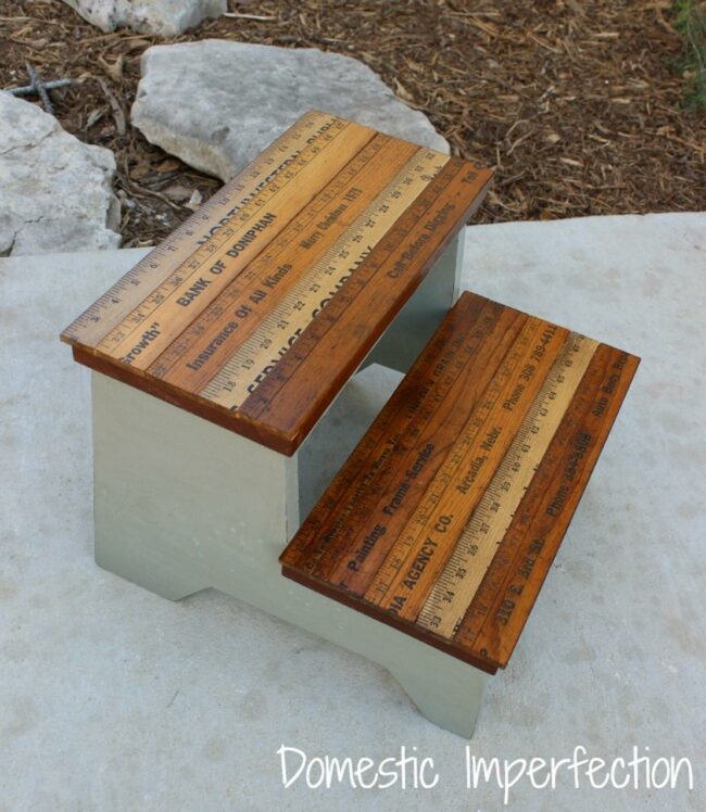 Ruler Mosaic Step Stool