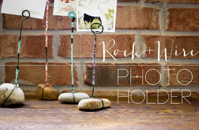 Wire Rocks Photo Holders