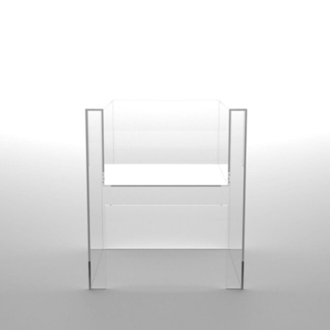 Transparent Geometric Clarity Chair