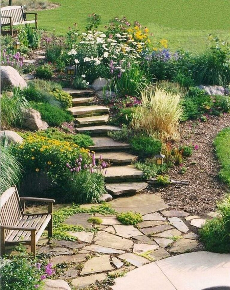 42 Beautiful Stone Garden Step Ideas