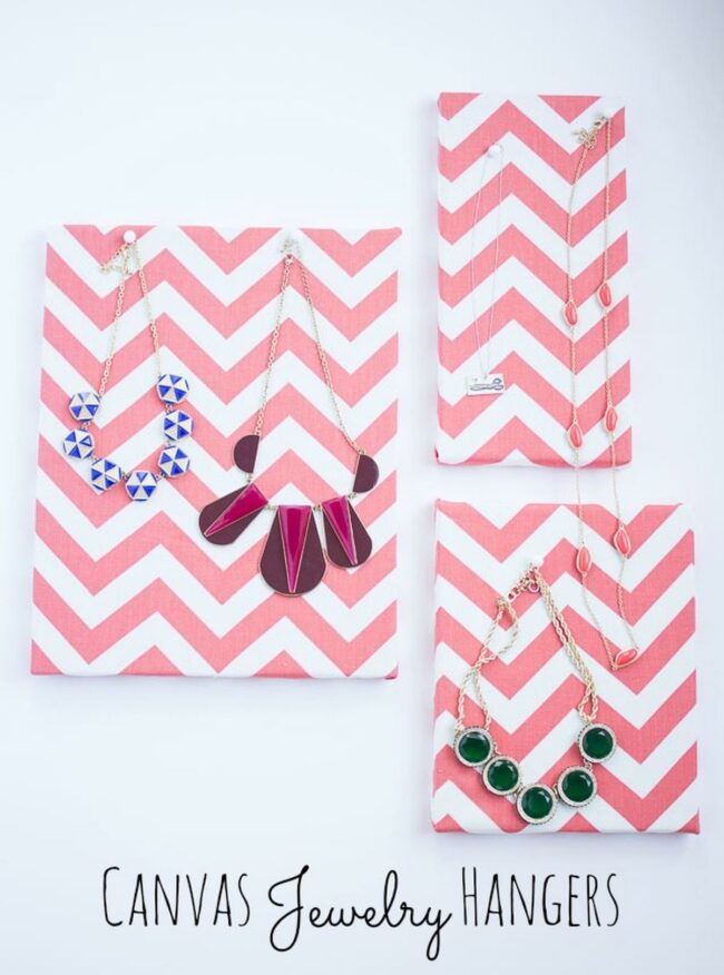 Pink Zigzag Jewelry Display