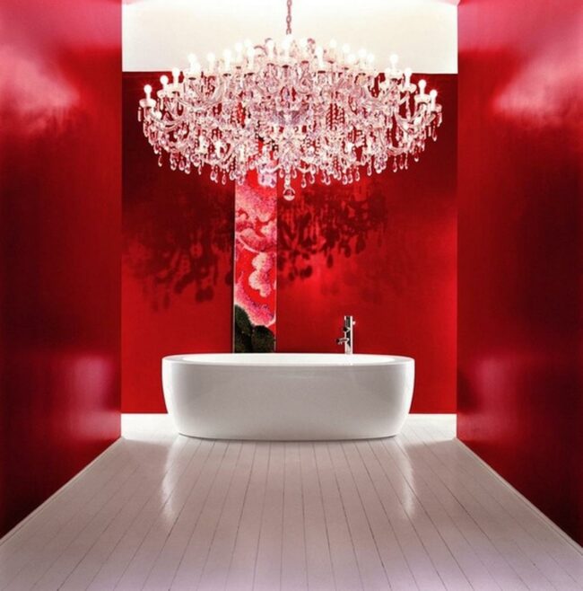 Bold Red Bathroom Accent