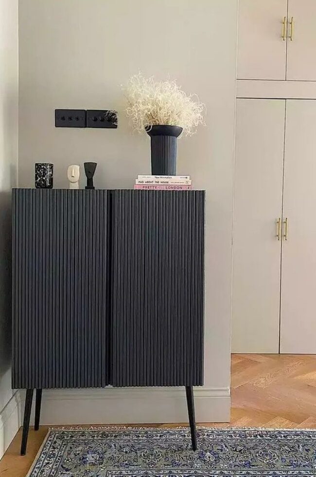 Vertical Noir Silhouette Cabinet