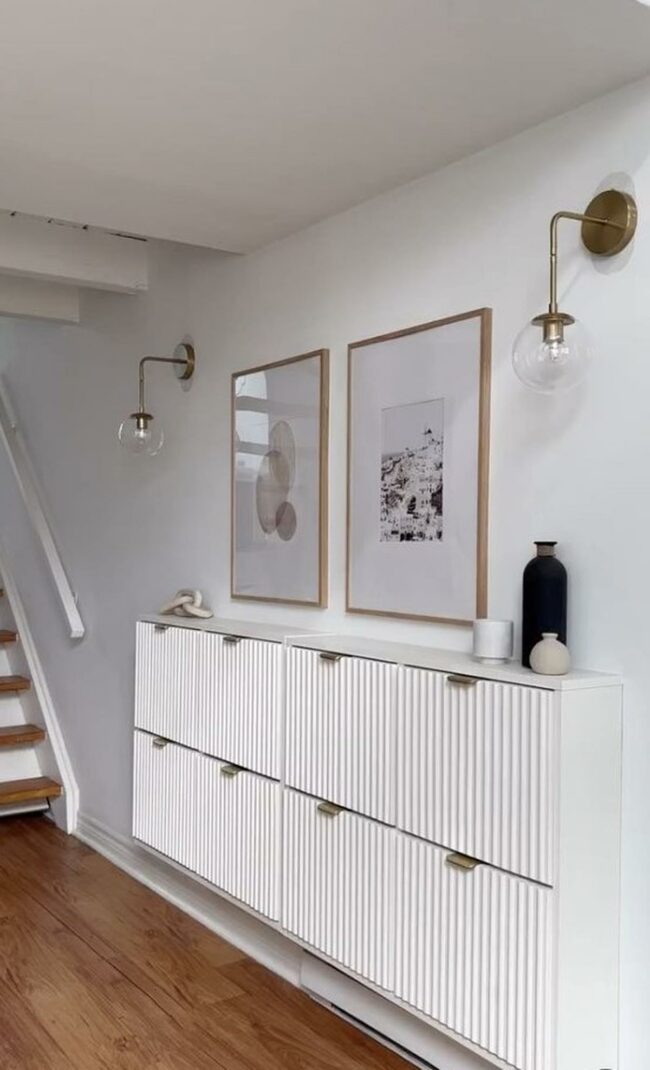 White Wood Minimalist Hallway