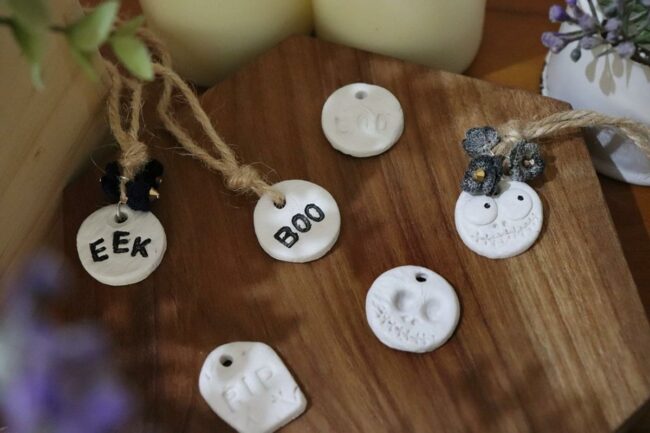 Spooky Whispers White Tags