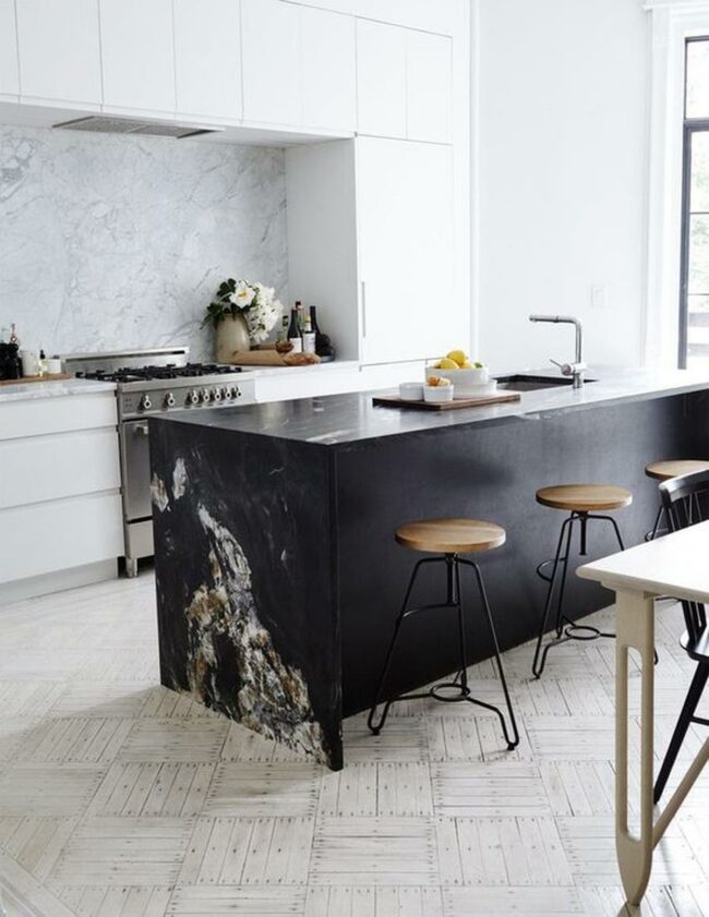 Monochrome Stone Island Kitchen