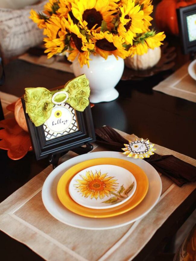 Sunshine Sunflower Tablescape