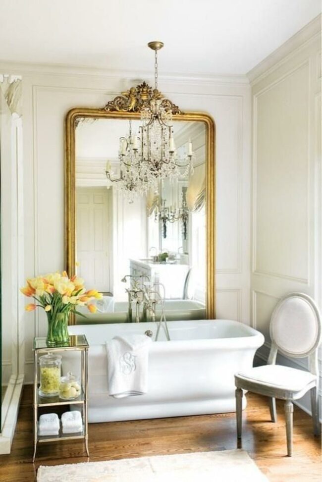 Golden Mirror Bathroom