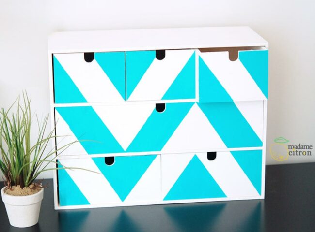 Turquoise Geometric Drawer Delight