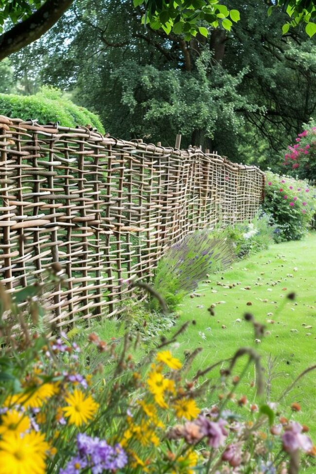 Woven Wood Fence Sanctuary