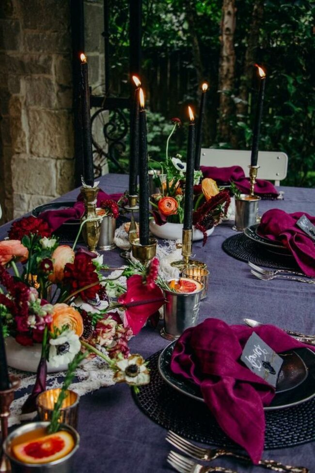 Royal Purple Tablescape