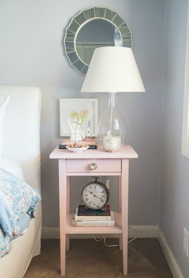 Soft Pink Nightstand Whispers