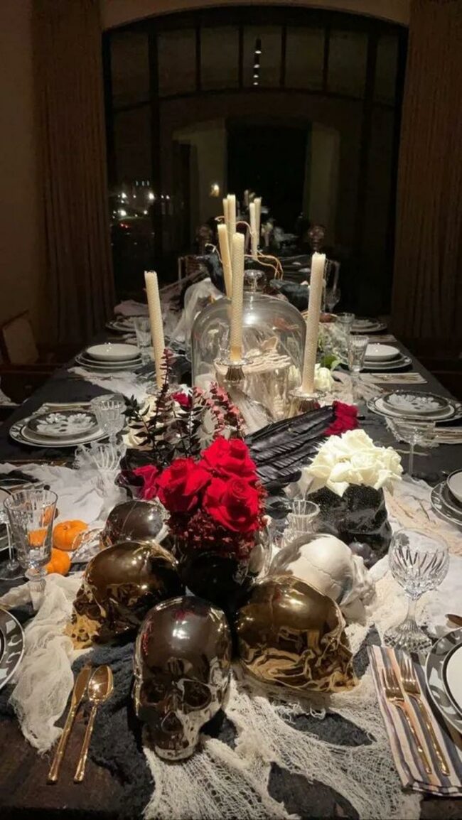 Gothic Skull Tablescape