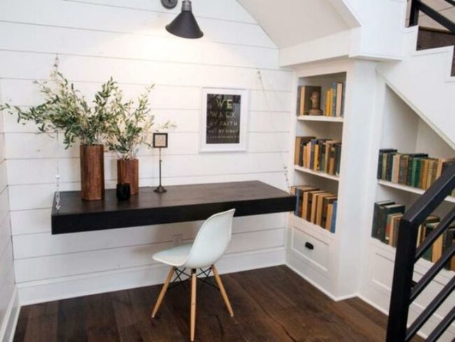 White Shiplap Workspace