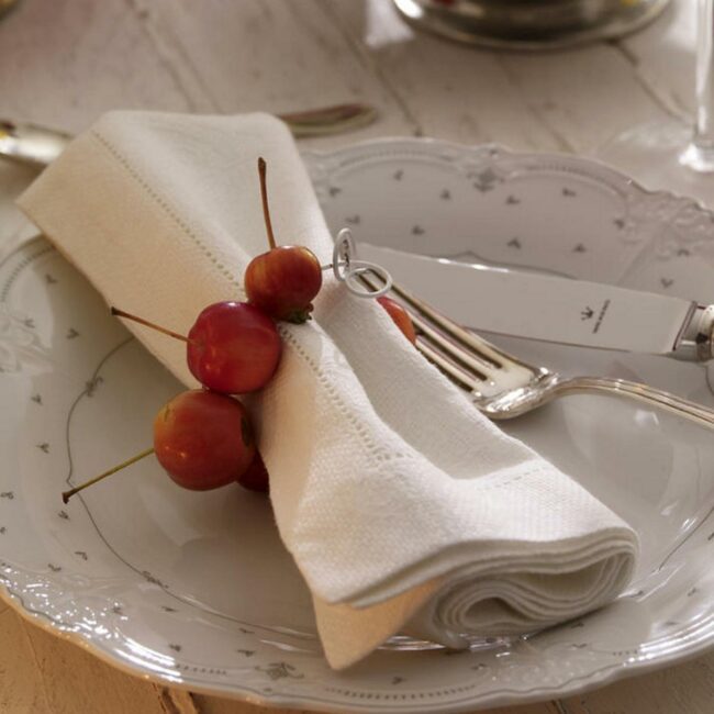 White Cherry Napkin Arrangement