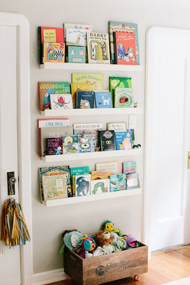 Colorful Shelves Kids' Reading Corner