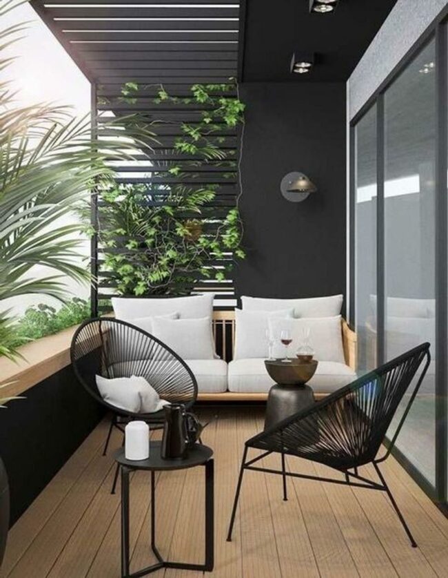 Dark Walls Green Climbing Plants