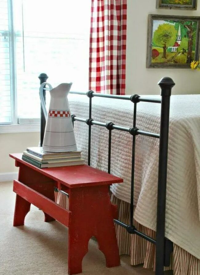 Red Country Cottage Bedroom