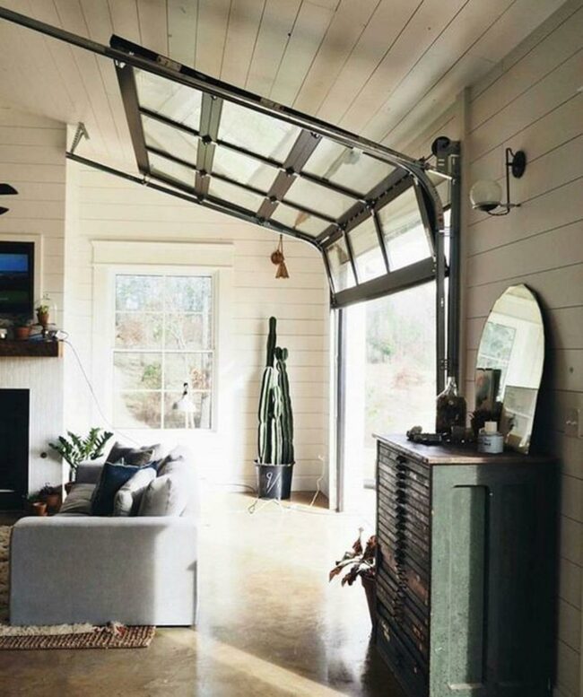 Luminous Glass Wall Living Space