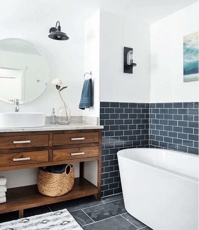 Oceanic Blue Bathroom Zen