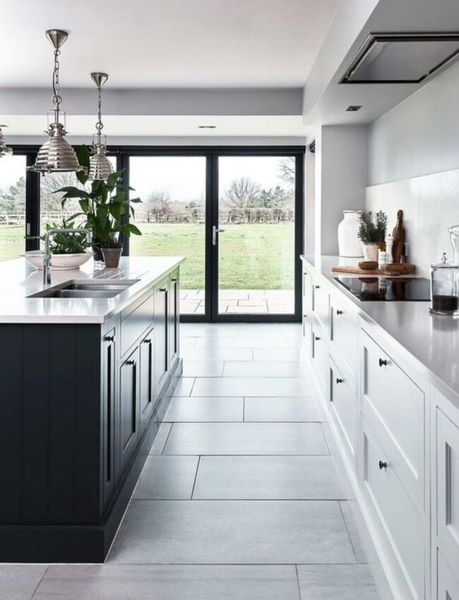 Luminous White Kitchen Landscape