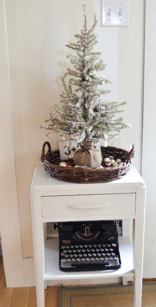 Vintage Typewriter White Table