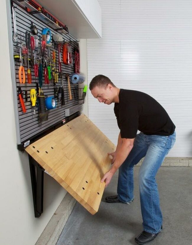 Colorful Wall-Mounted Workshop