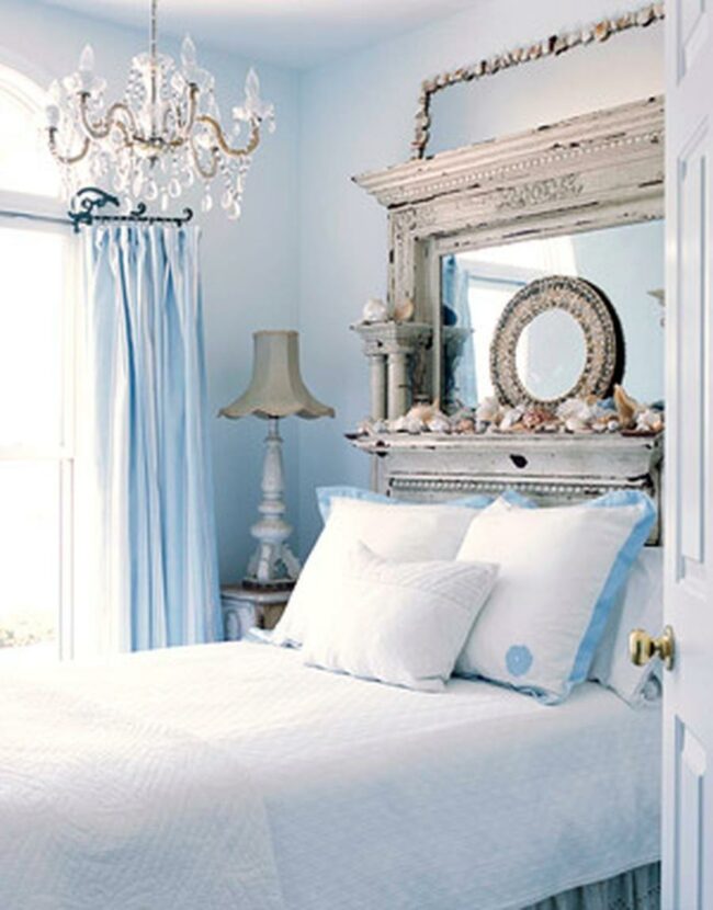 Coastal Blue Vintage Mirror