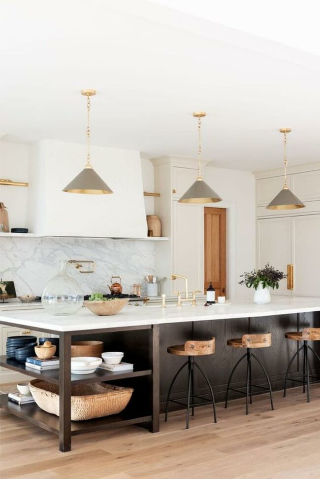 Bright Marble White Kitchen