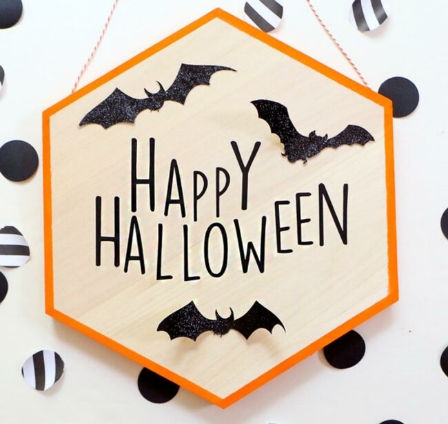 Hexagon Bats Halloween Decor