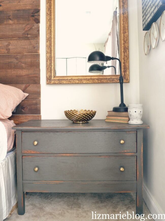 Gray Vintage Wood Corner