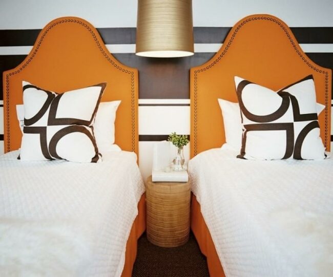 Orange Headboard Bedroom Drama