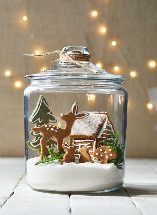 Snowy Gingerbread Jar