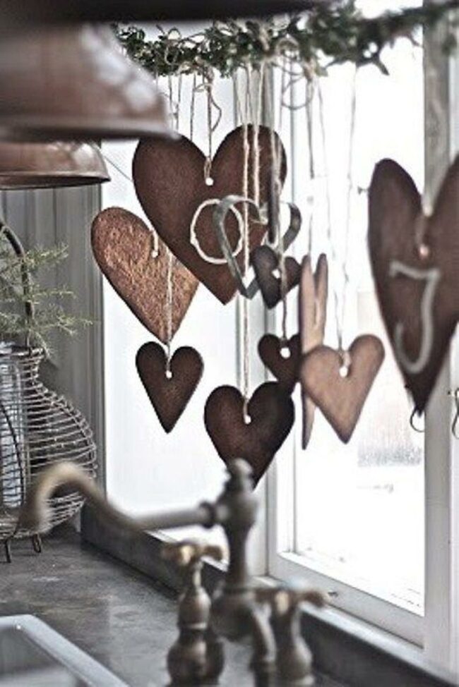 Wooden Heart Window Charm