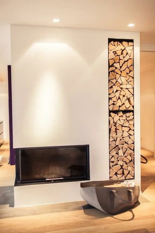 White Fireplace Modern Sanctuary