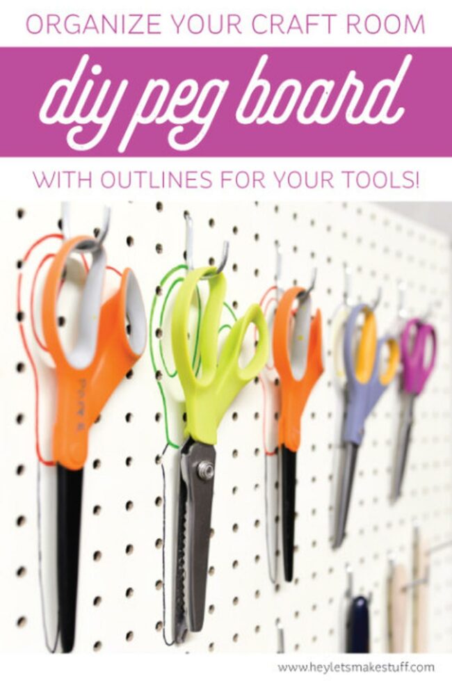 Colorful Scissors Pegboard Paradise