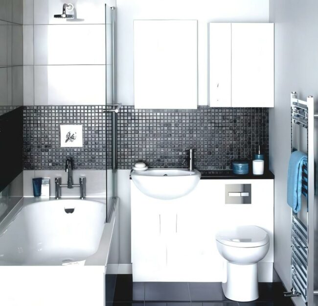 Monochrome Bathroom Contrast