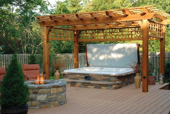 Wooden Pergola Oasis Retreat