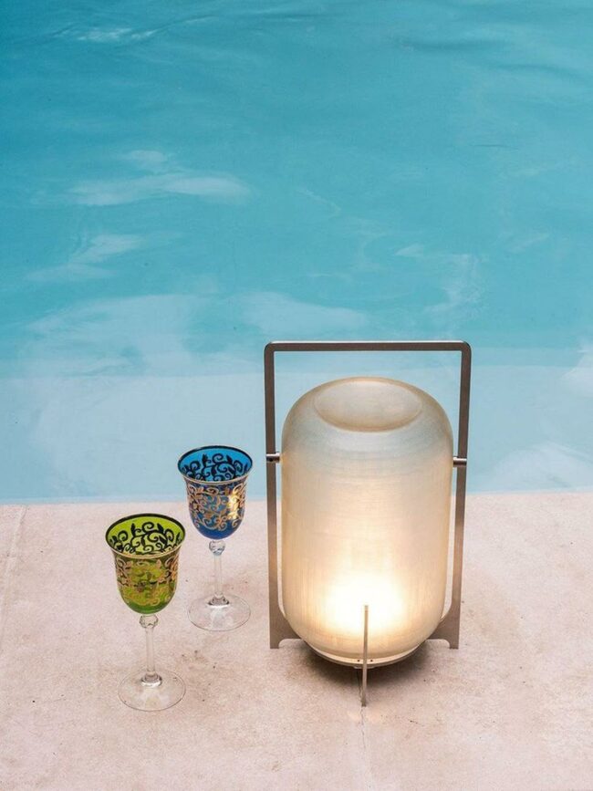 Luminous Lantern Poolside Moment