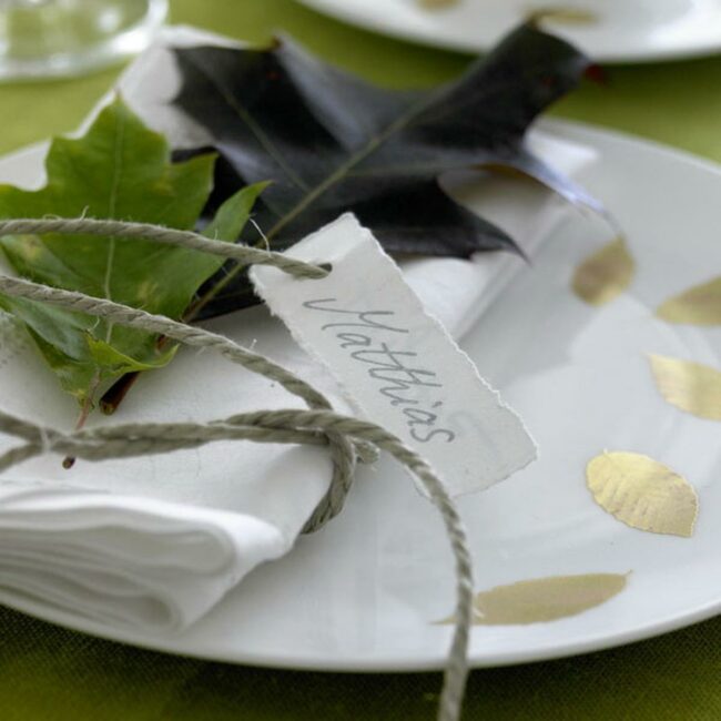 White Plate Garden Display