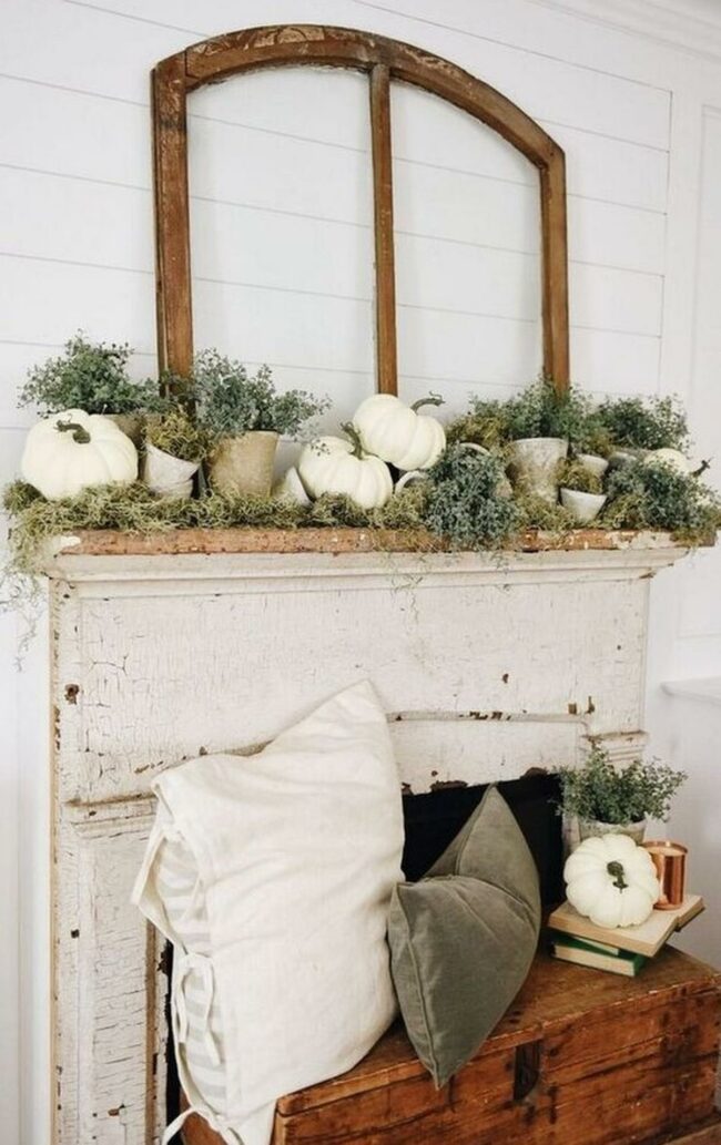 Vintage White Pumpkin Corner