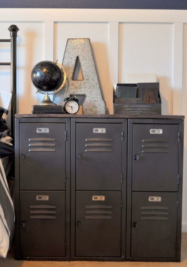 Vintage Metal Locker Decor