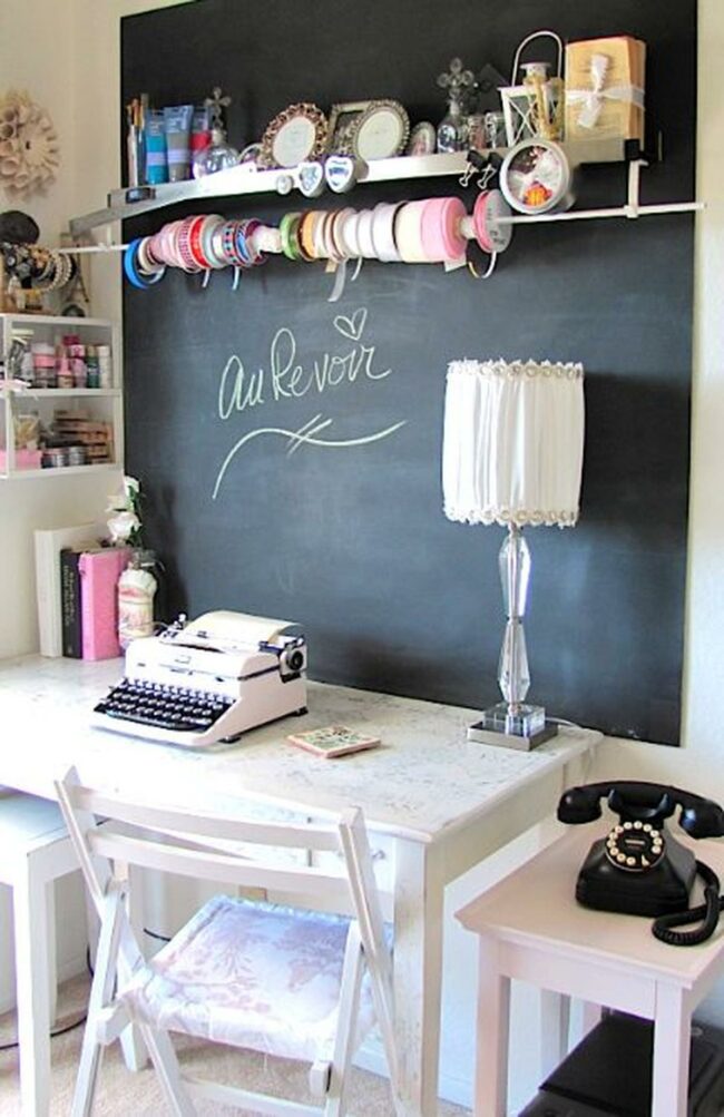 Vintage Typewriter Chalk Corner