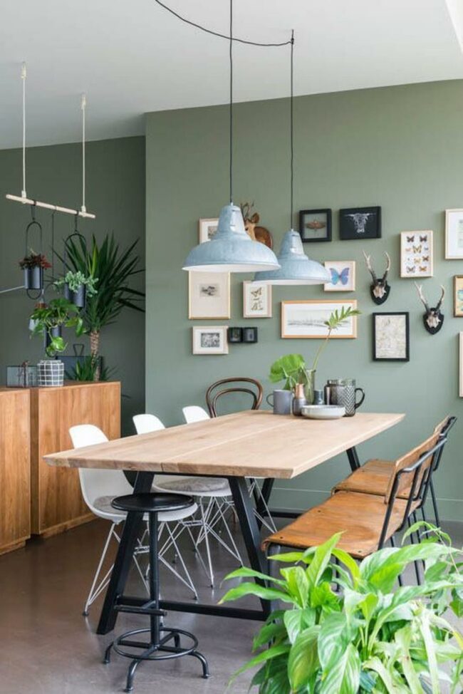 Green Walls Wood Harmony