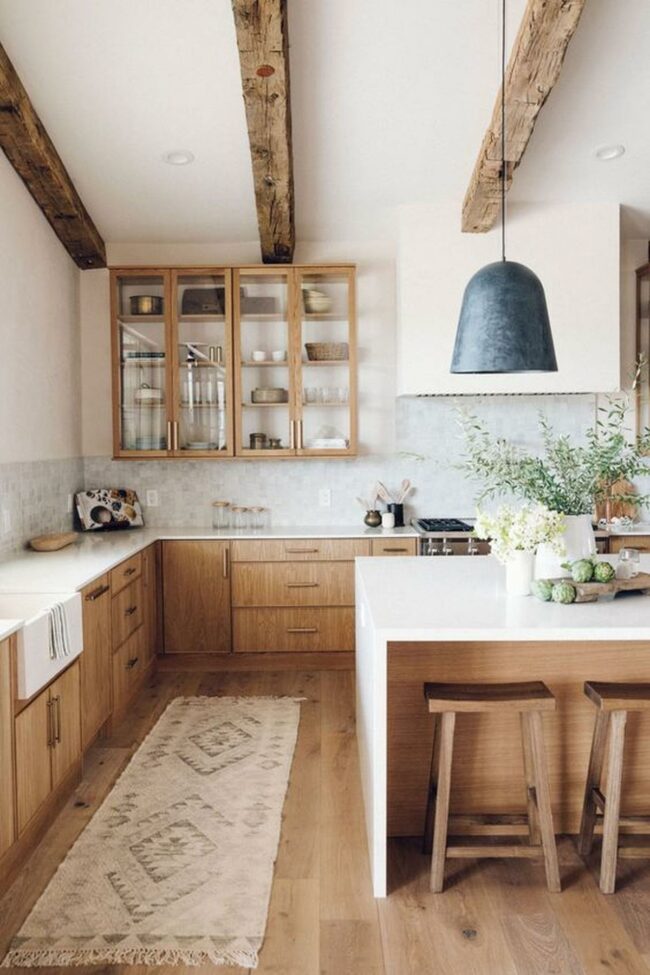 Wooden Warmth Natural Kitchen