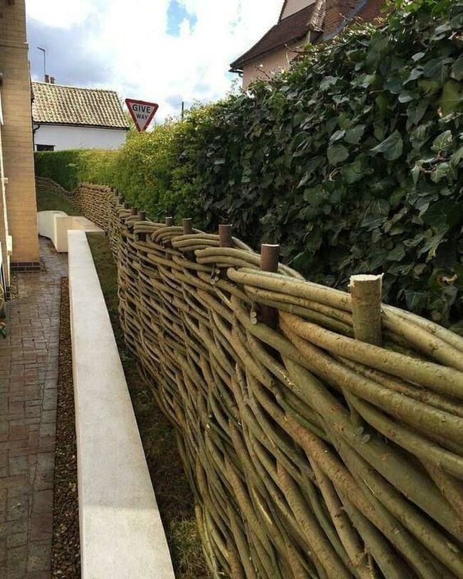 Green Boundary Woven Wood Path